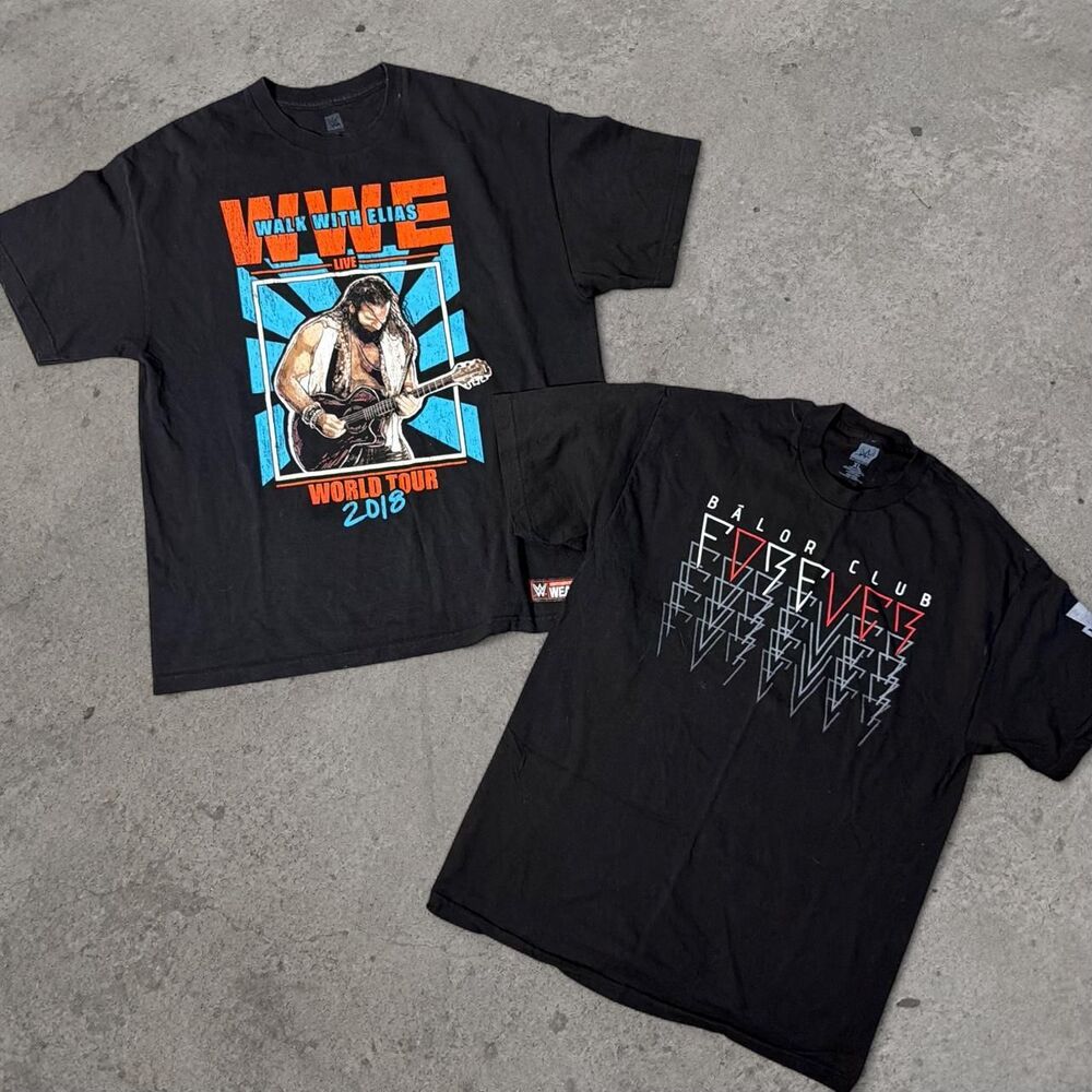 Lot of 2x Bundle Of WWE Mens Shirts Elias and Finn Balor Mens Size XL